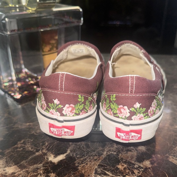 Vans Classic Wallflower Floral Bitter Chocolate Slip-On Sneakers - 8.5W/7M - Picture 7 of 9